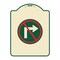 Signmission No Right Turn Graphic Only Heavy-Gauge Aluminum Architectural Sign, 24" x 18", TG-1824-23592 A-DES-TG-1824-23592 - alternate 1